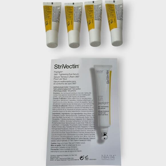 StriVectin Peptight 360 Tightening Eye Serum Mini Travel Size .25oz Set of 4 - Picture 5 of 6